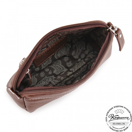 Кожаный клатч "Марта" (светло-коричневый)